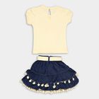 Infant Girl's Top Skirt, Yellow, small image number null