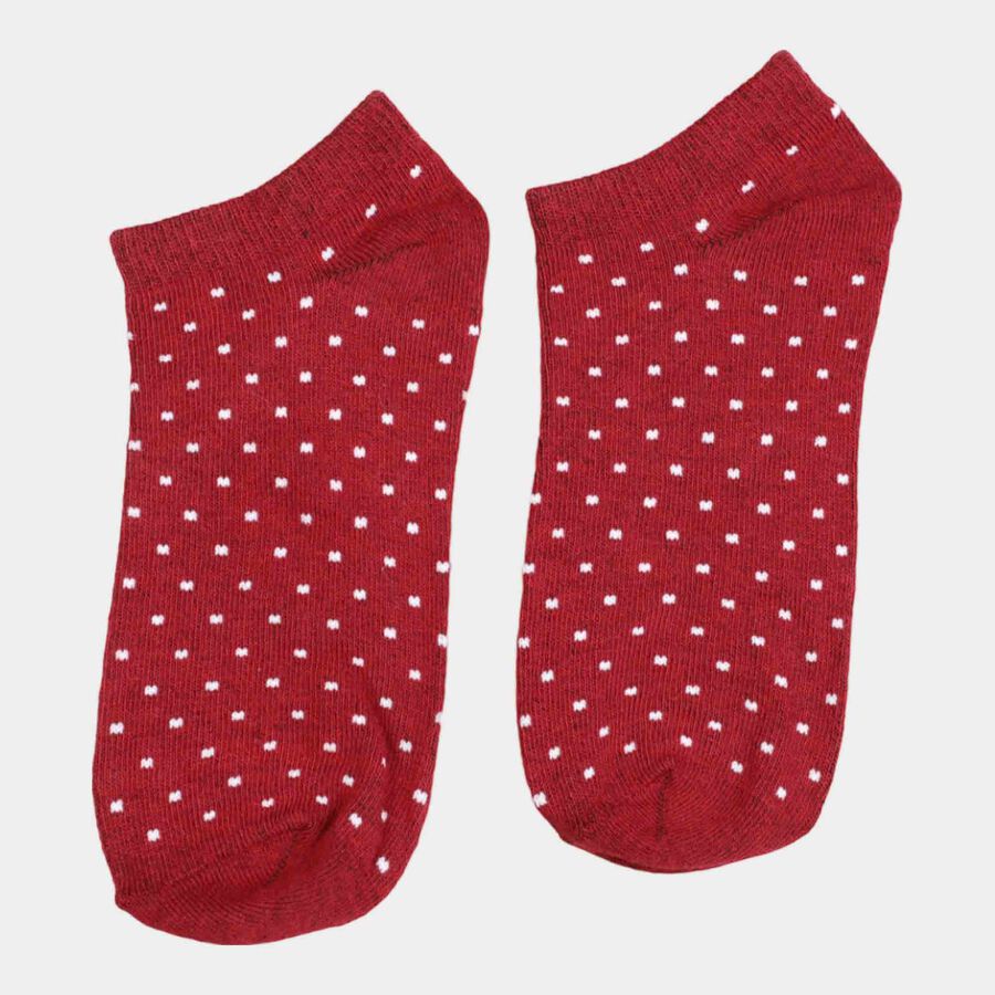 Printed Socks, Maroon, large image number null