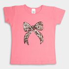 Girls' Cotton T-Shirt, गुलाबी, small image number null