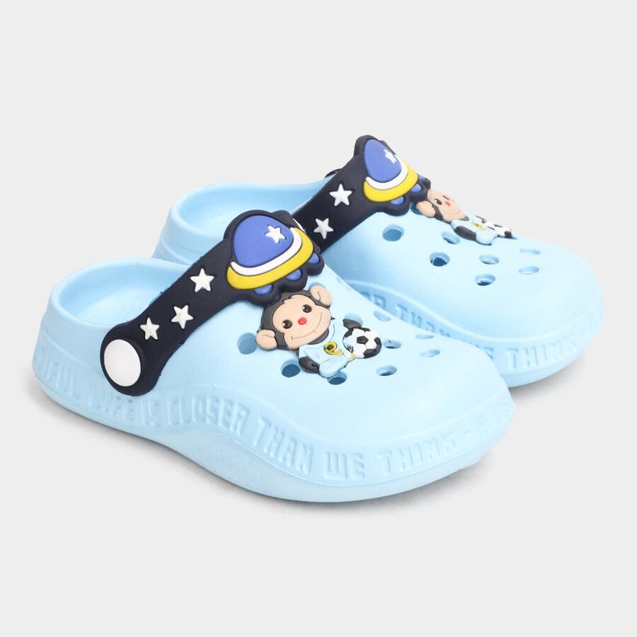 Boys Solid Clog, Blue, large image number null