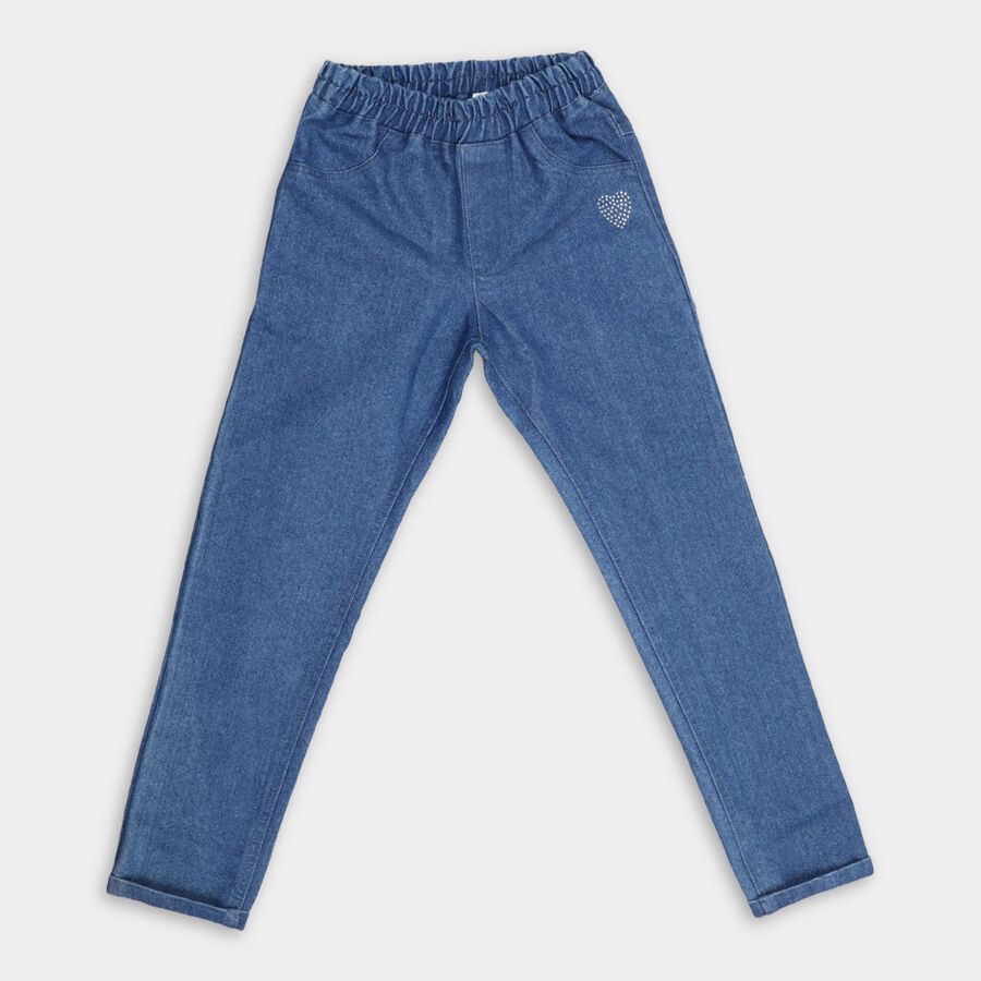 Girls' Jeans, Mid Blue, large image number null