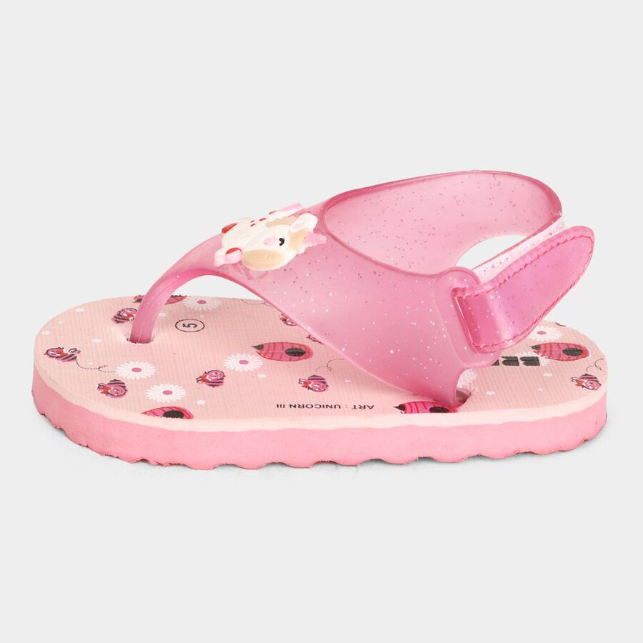 Kids' Print Slippers, Pink, large image number null