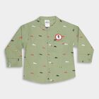 Infants' Cotton Shirt, Olive, small image number null