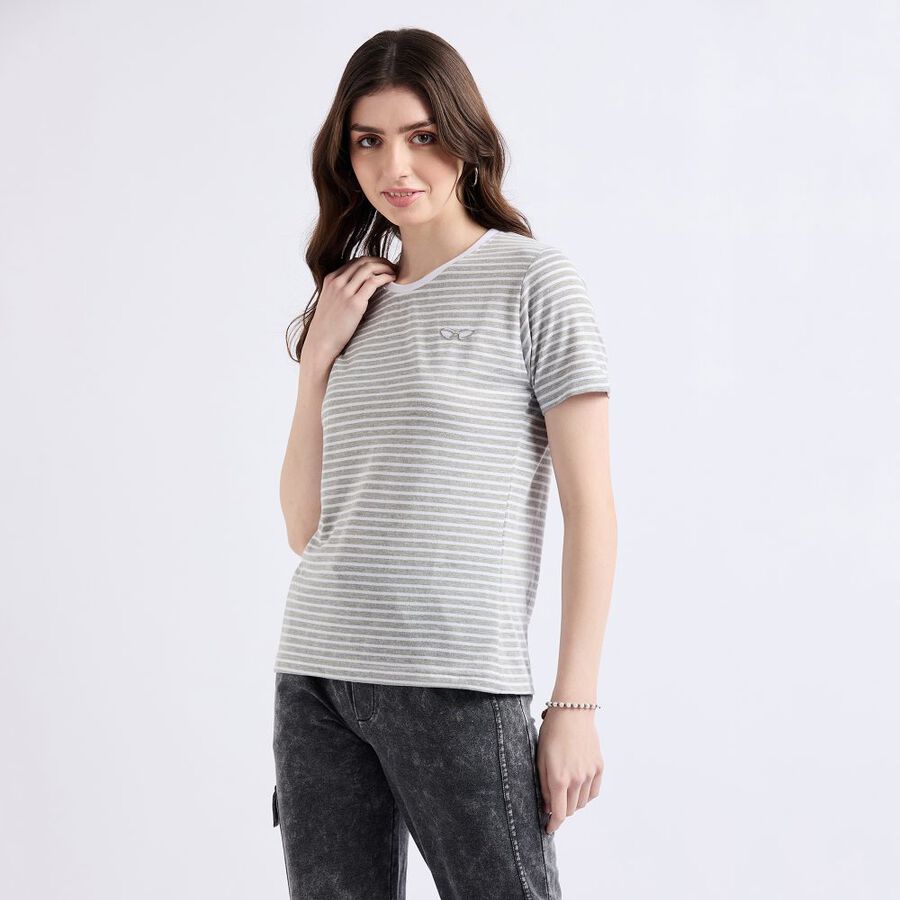 Ladies' T-Shirt, Melange Light Grey, large image number null