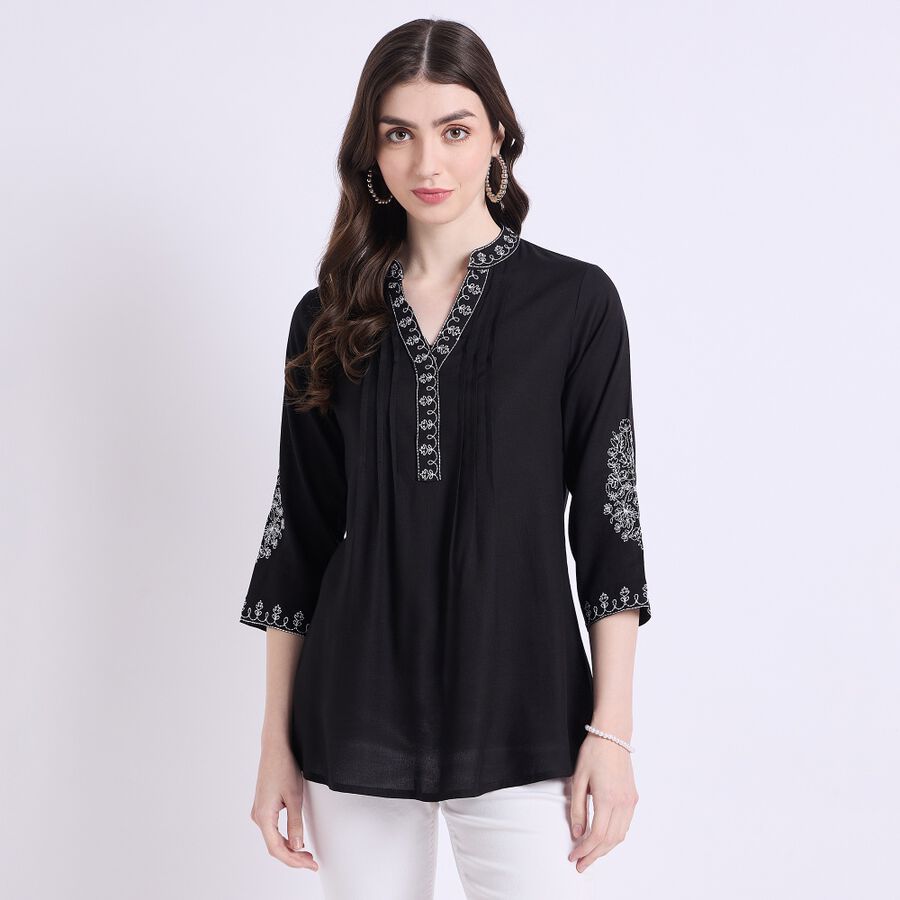 Ladies' Kurti, Black, large image number null