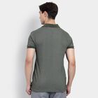 Men's Collared Half Sleeves T-Shirt, Dark Green, small image number null