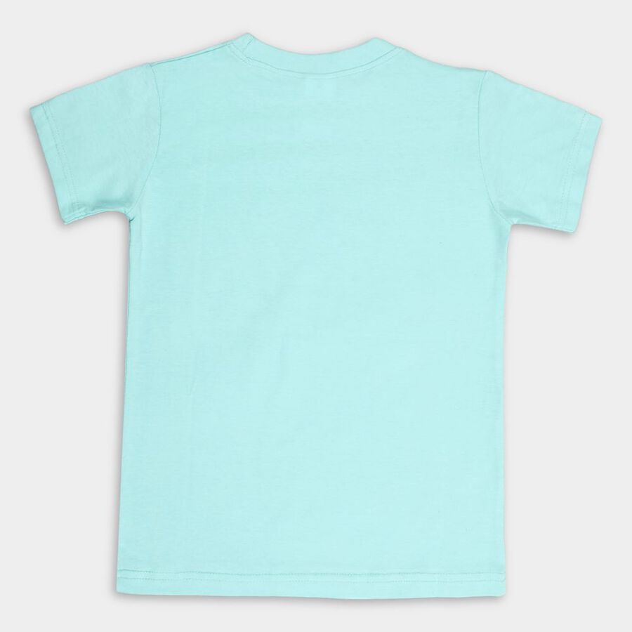 Boys' Cotton T-Shirt, Light Blue, large image number null