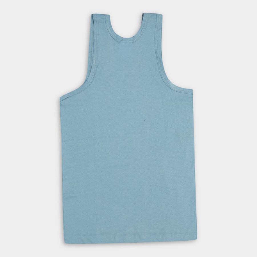 Boys' Cotton Vest, Light Blue, large image number null