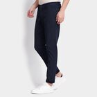 Men's Slim Fit Casual Trousers, नेवी ब्लू, small image number null