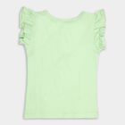 Girls' Cotton T-Shirt, हल्का हरा, small image number null