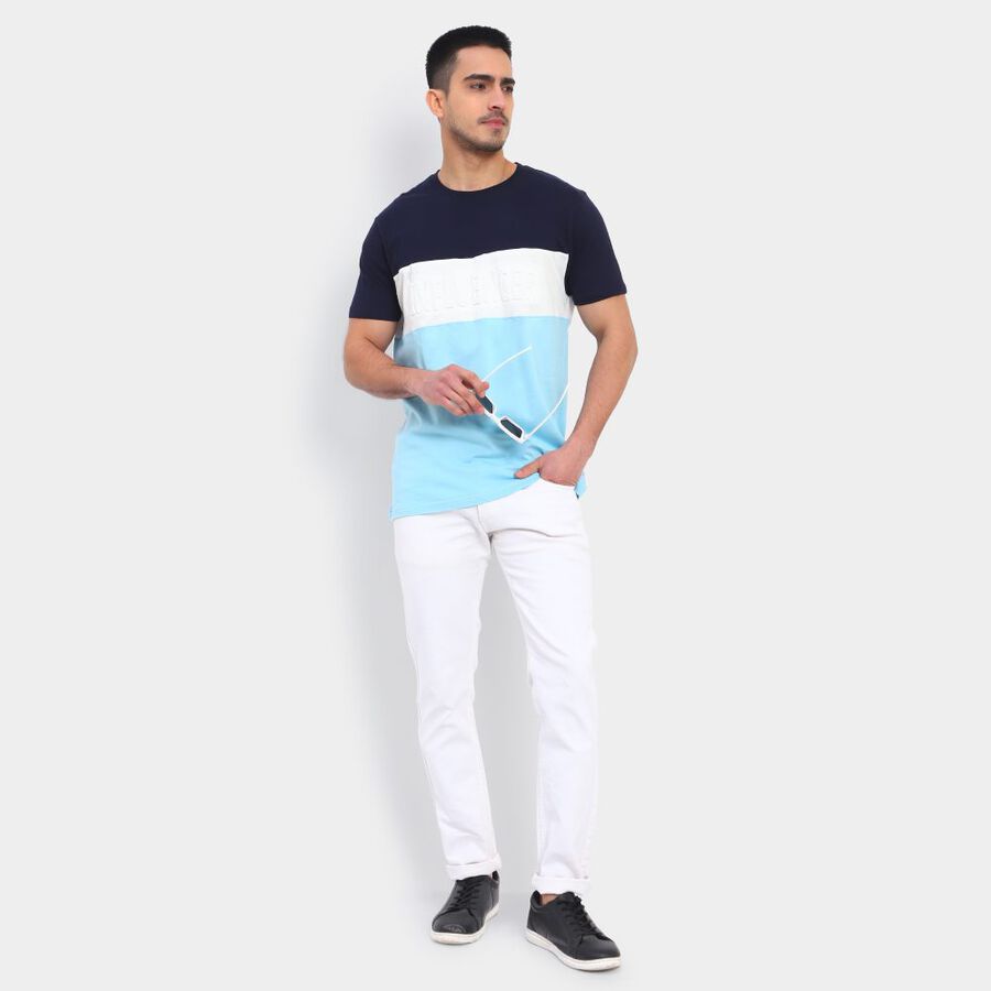 Men's 100% Cotton T-Shirt, नेवी ब्लू, large image number null