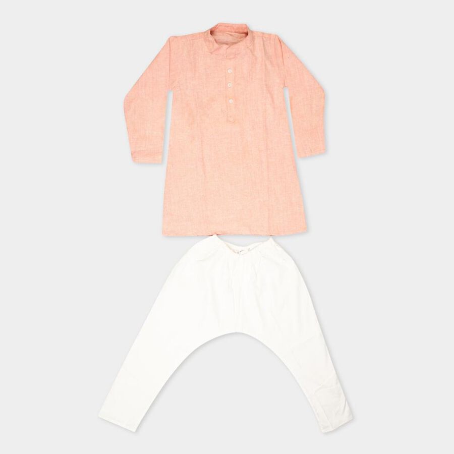 Boys' Kurta Pyjama, Coral, large image number null