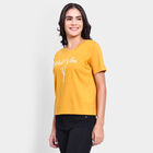 Ladies' Round Neck T-Shirt, मस्टर्ड, small image number null