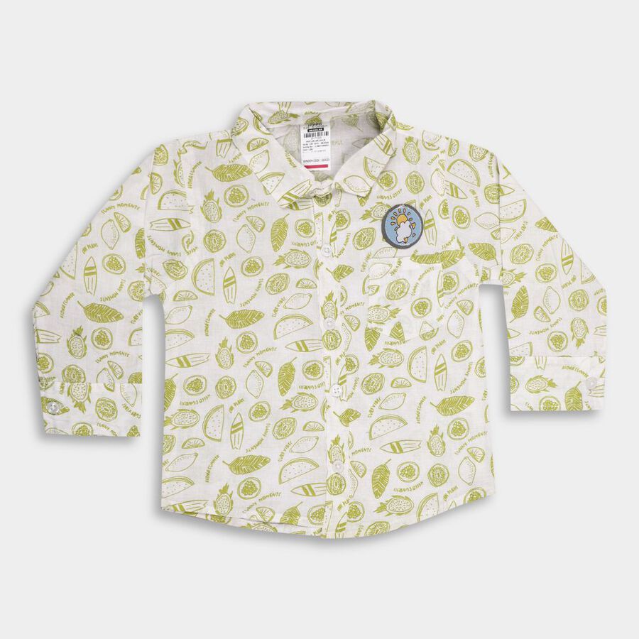 Infants' 100% Cotton Shirt, Light Green, large image number null