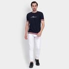 Men's Round Neck Half Sleeves T-Shirt, Navy Blue, small image number null