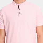 Men's Cotton Collared Half Sleeves T-Shirt, Pink, small image number null