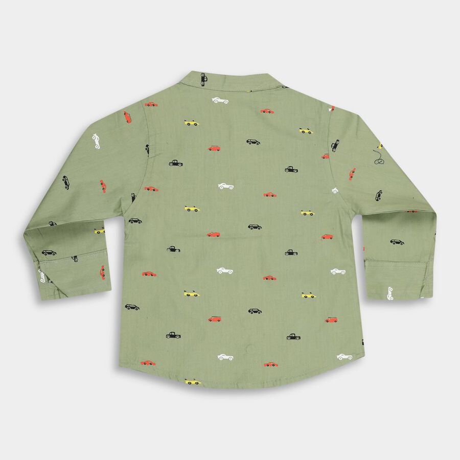 Infants' Cotton Shirt, Olive, large image number null