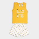 Infant Girl's Cotton Short Set, Yellow, small image number null