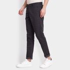 Men's Slim Fit Casual Trousers, गहरा ग्रे, small image number null