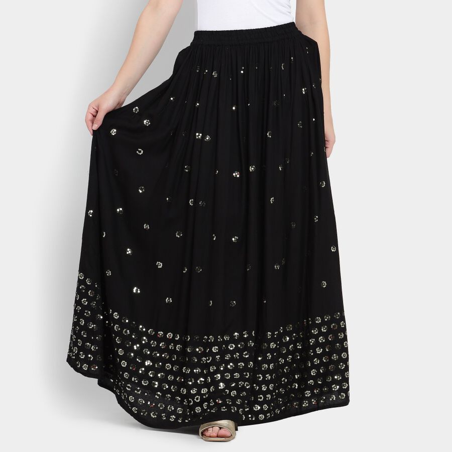Ladies' Lehenga Skirt, Black, large image number null
