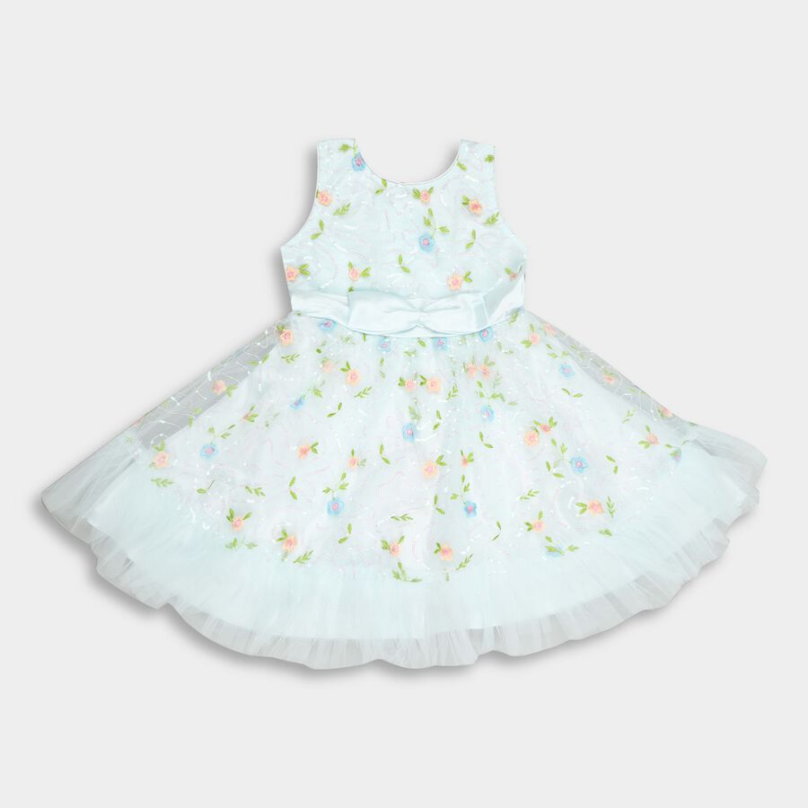 Girl's Frock, Light Green, large image number null