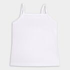 Girls' Cotton Vest, White, small image number null