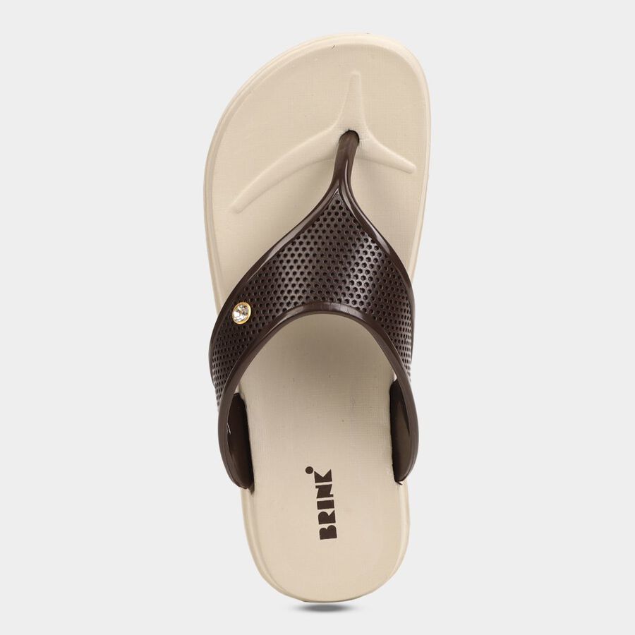 Womens Moulded Sliders, भूरा, large image number null