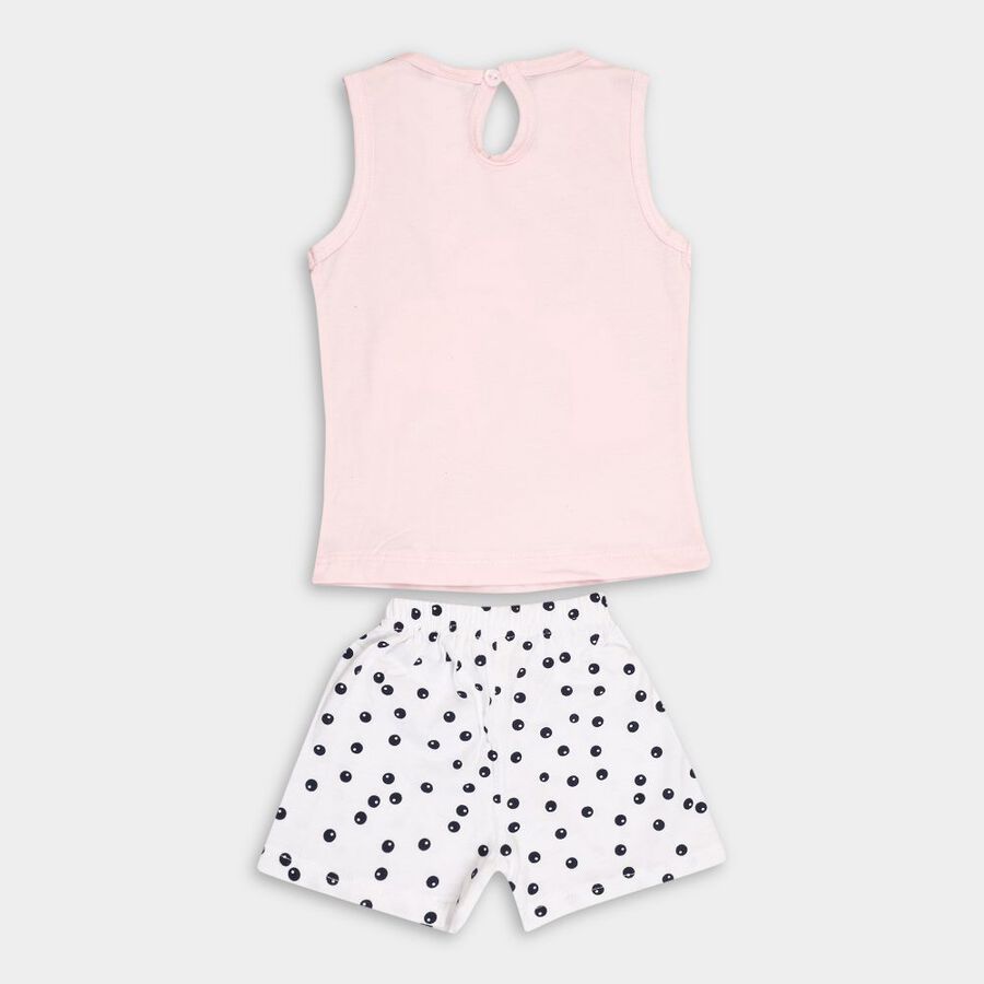 Infants' Cotton Short Set, हल्का गुलाबी, large image number null