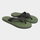 Mens Printed Flip Flops, Green, small image number null