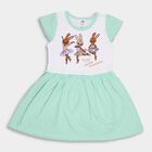 Girls' Cotton Frock, Light Green, small image number null