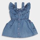 Girls' Frock, Mid Blue, small image number null