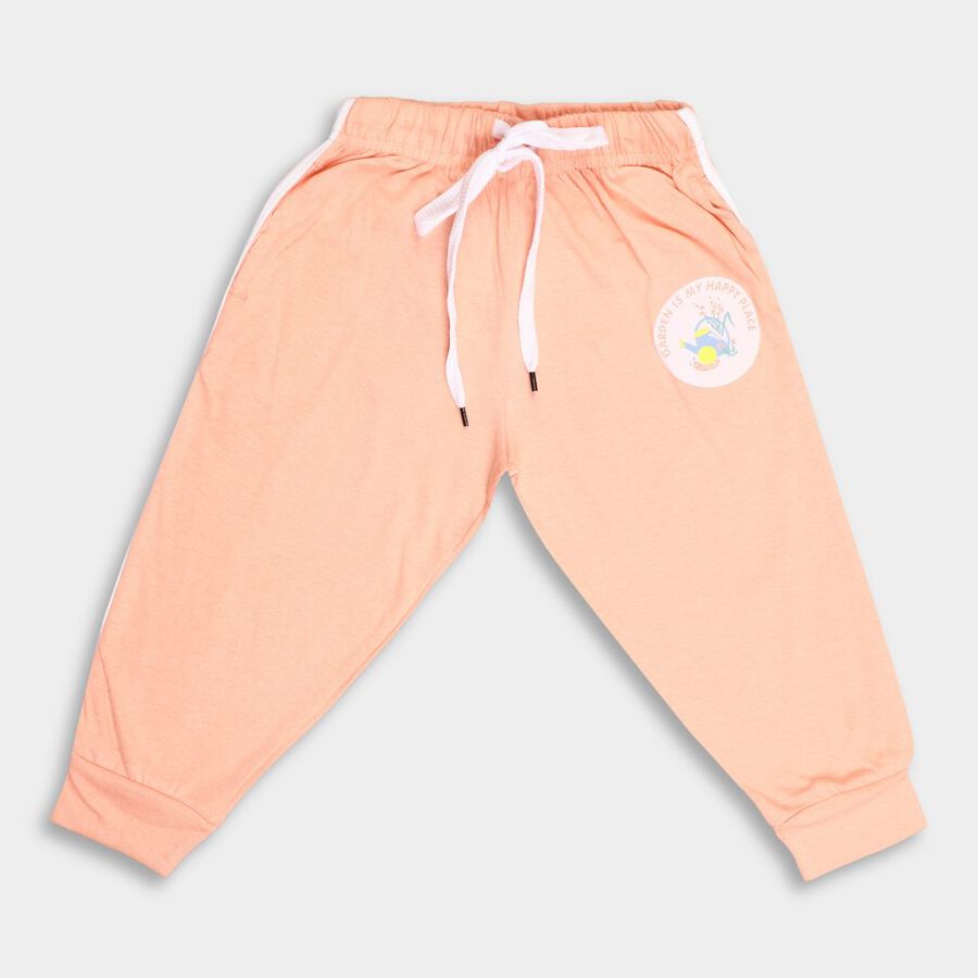 Girls' Cotton Pyjama, Peach, large image number null