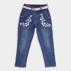 Girls' Jeans, मध्यम नीला, small image number null