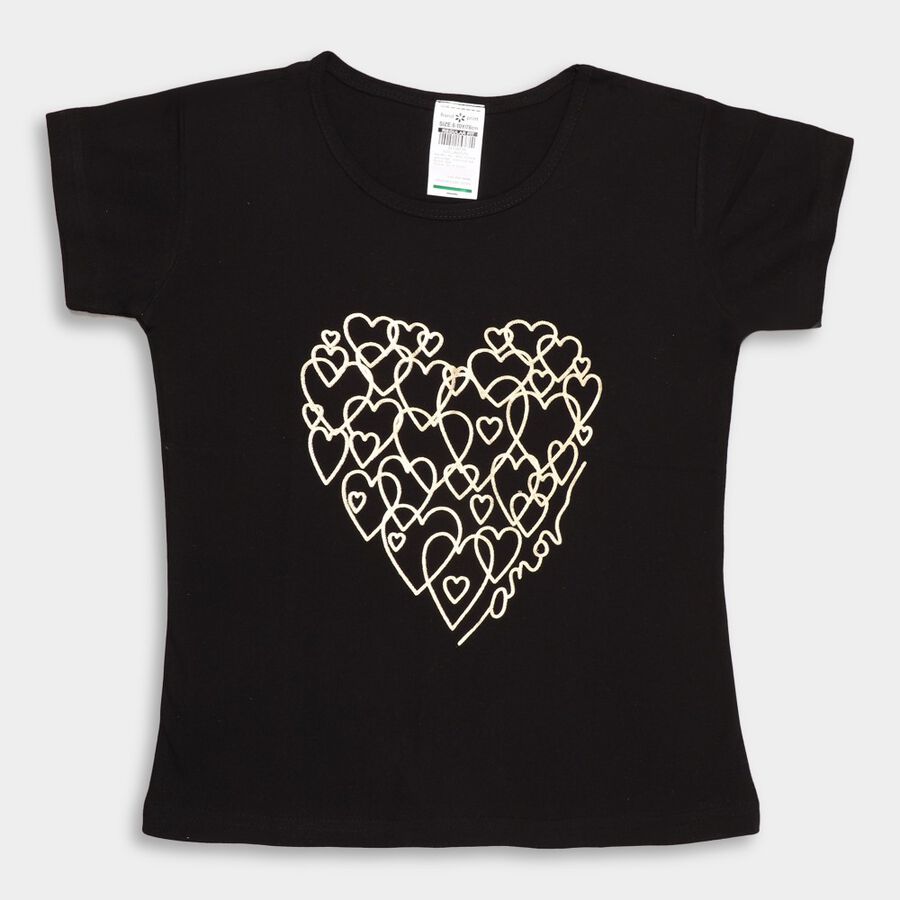 Girls' T-Shirt, Black, large image number null