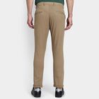 Men's 100% Cotton Slim Fit Casual Trousers, खाकी, small image number null