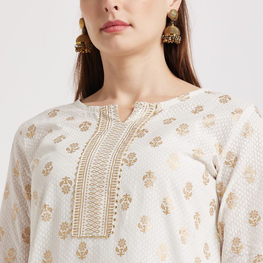 Ladies' Cotton Kurta, White, large image number null