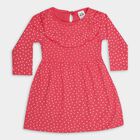 Infant Girl's Cotton Frock, गुलाबी, small image number null