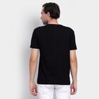 Men's Round Neck Half Sleeves T-Shirt, काला, small image number null