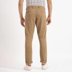 Men's 100% Cotton Slim Fit Casual Trousers, Khaki, small image number null