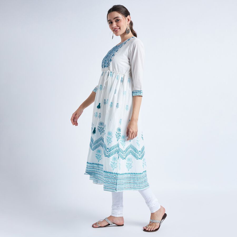 Ladies' Cotton Kurta, Light Blue, large image number null