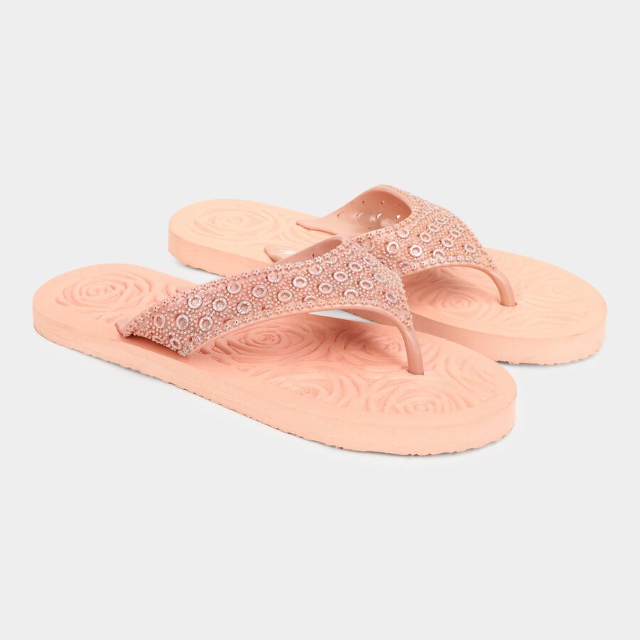 Womens Emboss Sliders, Pink, large image number null