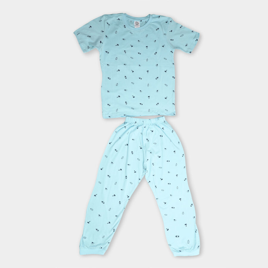 Boys' Cotton Suit Night, Light Blue, large image number null