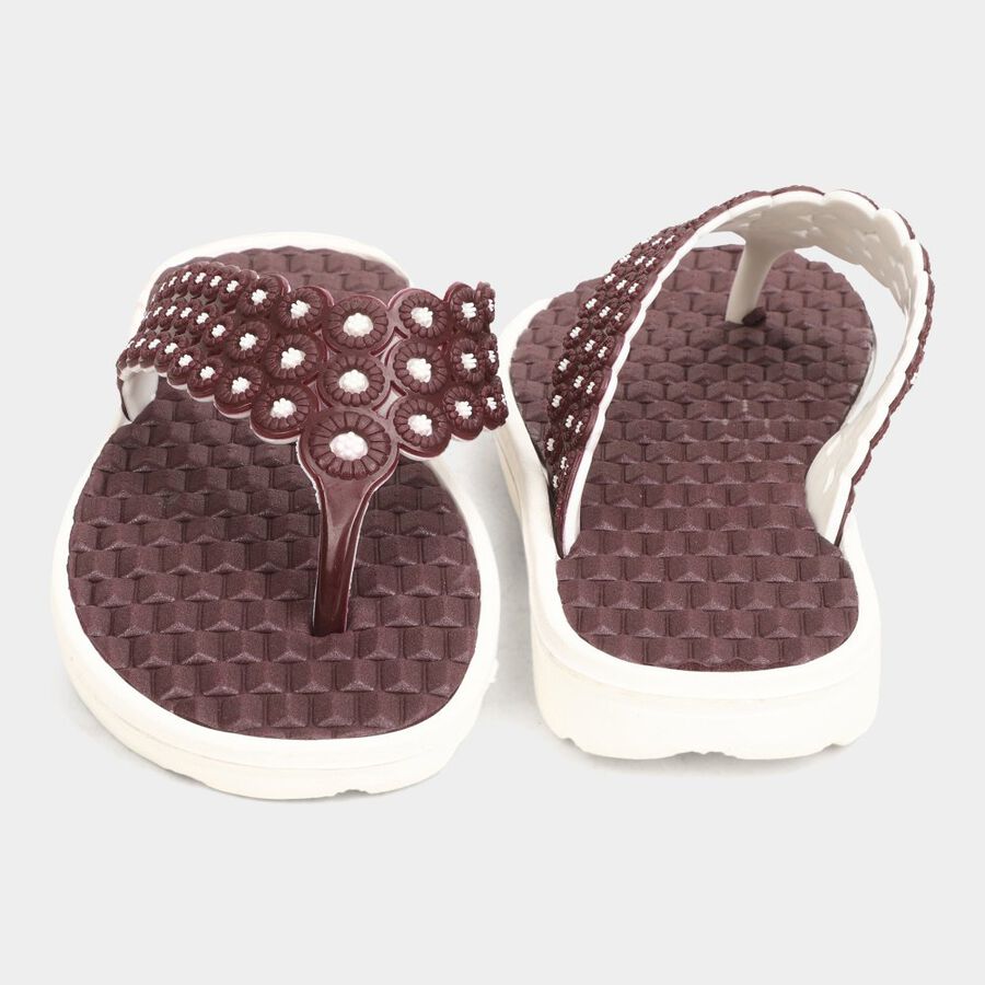 Womens Moulded Sliders, वाइन, large image number null