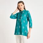 Ladies' Kurta, Teal Blue, small image number null