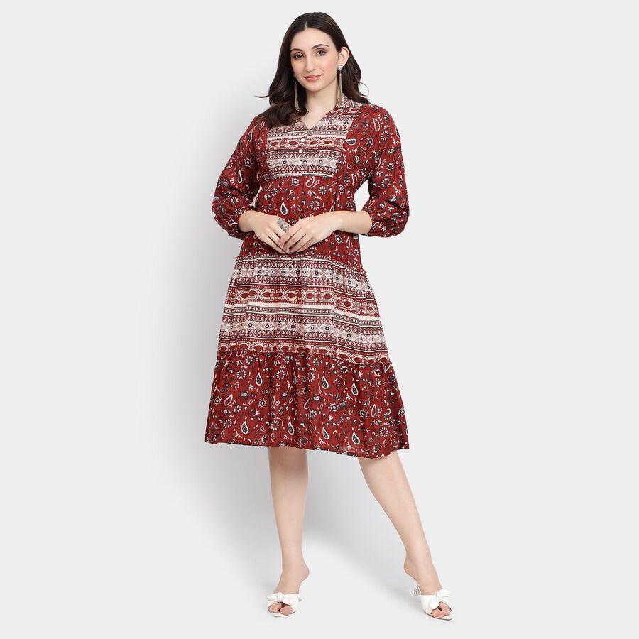 Ladies' Dress, Rust, large image number null