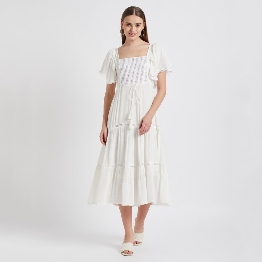 Ladies' Dress, Off White, large image number null