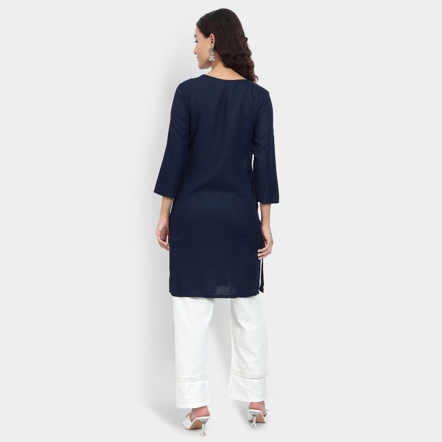 Ladies' Kurta, नेवी ब्लू, large image number null