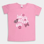 Girls' T-Shirt, गुलाबी, small image number null