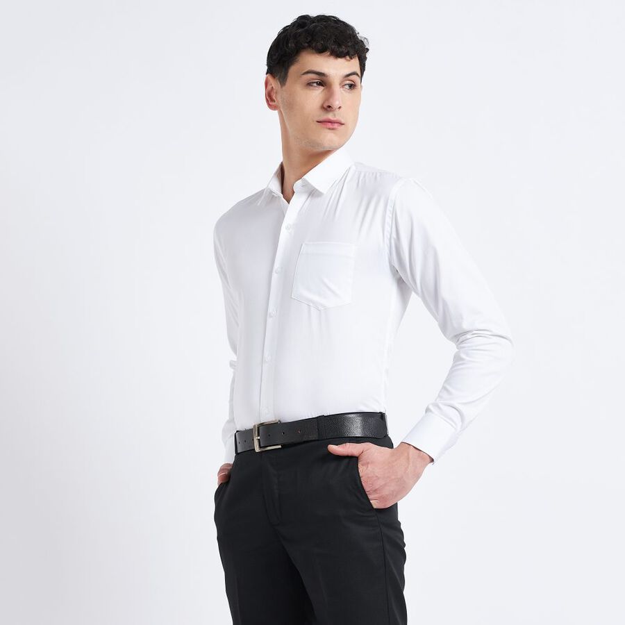 Men's Cotton Formal Shirt, White, large image number null