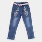 Girl's Jeans, मध्यम नीला, small image number null